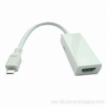 MHL to HDMI Female TV-out Adapter with 5 Pins Interface, Supports 1,080P HD Video and Digital Audio